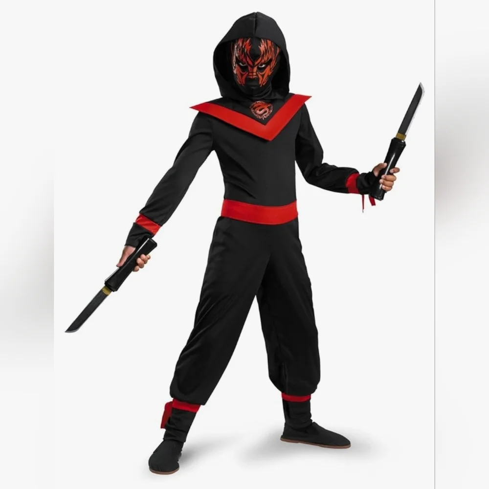Ninja Neon‎ Glow-In-The-Dark Boys Costume Size 7-8